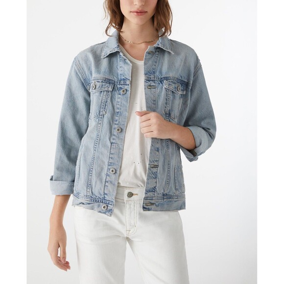AG Adriano Goldschmied Light Wash Soft Denim Jacket Size S EUC!! - Picture 1 of 8